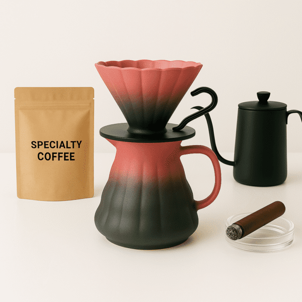 طقم تقطير V60  زجاج حرارى (مقاس 02) - Image 4