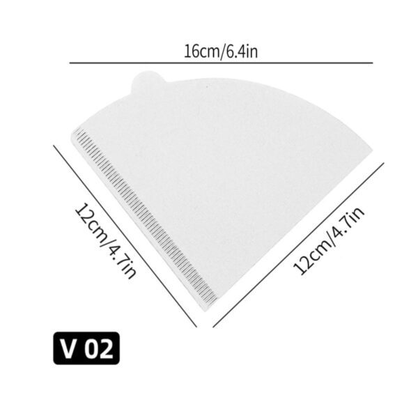 فلاتر V60  مقاس 02 (لون أبيض) 100 فلتر - Image 8