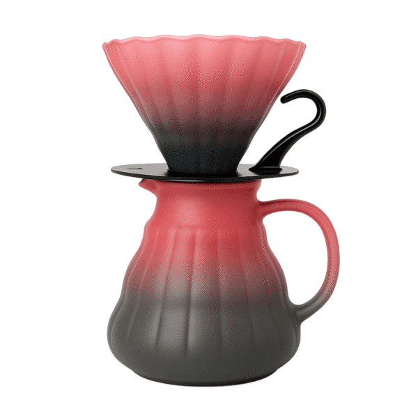طقم تقطير V60  زجاج حرارى (مقاس 02)