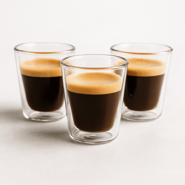 طقم 3 ق دبل جلاس شفاف – 60 مل (Double Shot) مستورد - Image 4