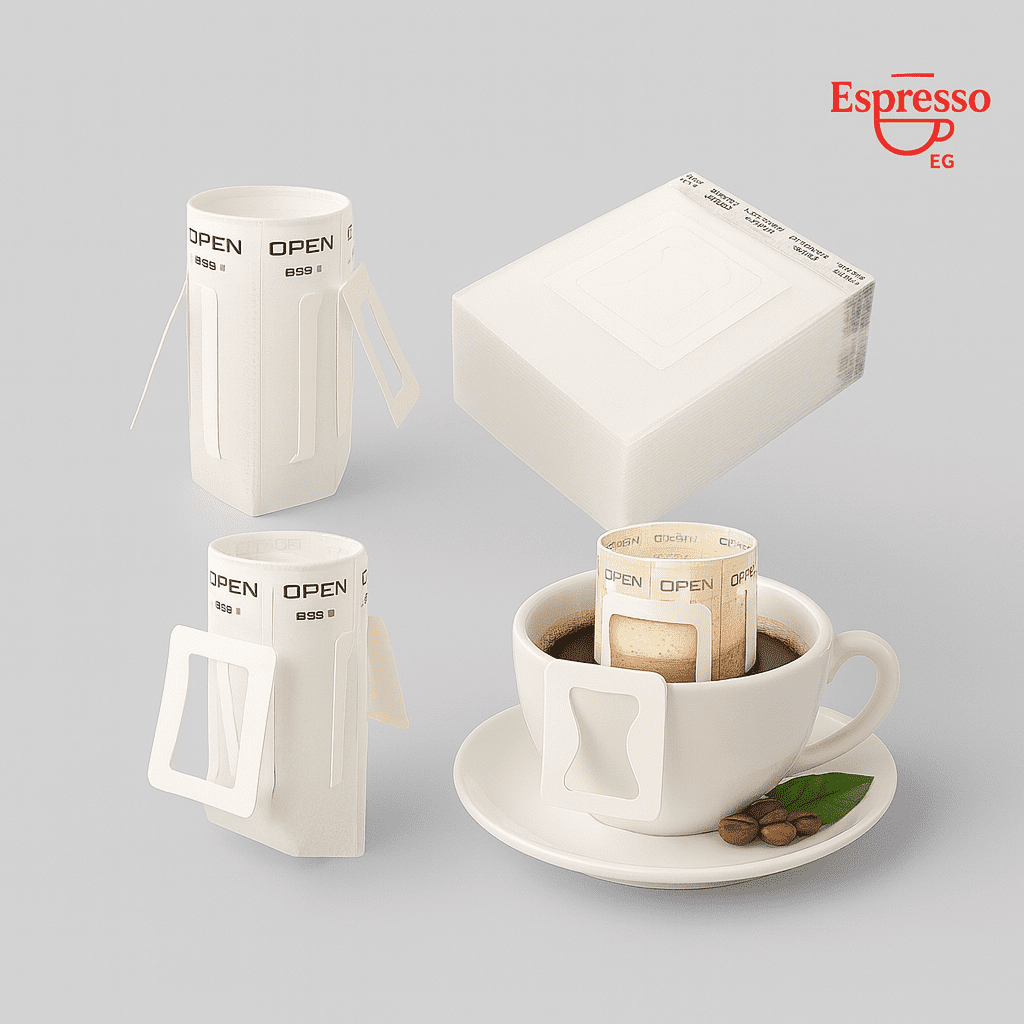 فلاتر قهوة بالتنقيط مع أذن تعليق – 50 قطعة