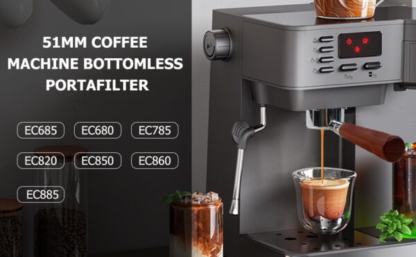بورتافلتر مكشوف (Bottomless Portafilter) لماكينة ديلونجي ديدكا – مقاس 51 مم - Image 3